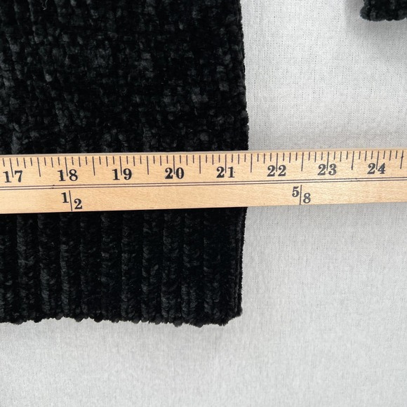 ARITZIA WILFRED Sweater Womens Small Black Chenille V-neck Chunky Oversized - Picture 10 of 11